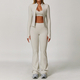 yoga Sports Set Women Quick-Dry Gym Fitness Tracksuit Long Sleeve Jacket Shorts