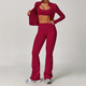 yoga Sports Set Women Quick-Dry Gym Fitness Tracksuit Long Sleeve Jacket Shorts