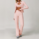 yoga Sports Set Women Quick-Dry Gym Fitness Tracksuit Long Sleeve Jacket Shorts