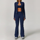 yoga Sports Set Women Quick-Dry Gym Fitness Tracksuit Long Sleeve Jacket Shorts