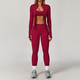 yoga Sports Set Women Quick-Dry Gym Fitness Tracksuit Long Sleeve Jacket Shorts