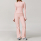 yoga Sports Set Women Quick-Dry Gym Fitness Tracksuit Long Sleeve Jacket Shorts