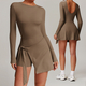 women's Skintight Sports Dress With Split Strap Yoga Jumpsuit