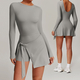 women's Skintight Sports Dress With Split Strap Yoga Jumpsuit