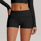 women's Long-Sleeve Yoga Flared Pants Suit Lace Threaded Casual Fitness Tank Top High-Waist Gym Shorts Workout Set