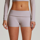 women's Long-Sleeve Yoga Flared Pants Suit Lace Threaded Casual Fitness Tank Top High-Waist Gym Shorts Workout Set