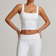 women's Long-Sleeve Yoga Flared Pants Suit Lace Threaded Casual Fitness Tank Top High-Waist Gym Shorts Workout Set