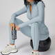 women's Seamless Yoga Jumpsuit Long Sleeve Zip Up Slim Fit Tracksuit