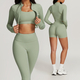 women's Yoga Tracksuit Set With Long Sleeve Jacket And Leggings