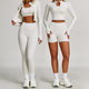 women's Yoga Tracksuit Set With Long Sleeve Jacket And Leggings
