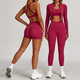 women's Yoga Tracksuit Set With Long Sleeve Jacket And Leggings