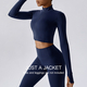 women's Yoga Tracksuit Set With Long Sleeve Jacket And Leggings