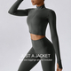 women's Yoga Tracksuit Set With Long Sleeve Jacket And Leggings