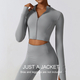 women's Yoga Tracksuit Set With Long Sleeve Jacket And Leggings