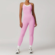 yoga Jumpsuit One Piece Fitness Romper Sleeveless Gym Workout Tracksuit