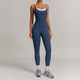 yoga Jumpsuit One Piece Fitness Romper Sleeveless Gym Workout Tracksuit