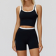 women Yoga Set 2 Piece Workout Tracksuit Bell-Bottom Tank Skirt Suit