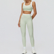 women Yoga Set 2 Piece Workout Tracksuit Bell-Bottom Tank Skirt Suit