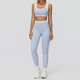 women Yoga Set 2 Piece Workout Tracksuit Bell-Bottom Tank Skirt Suit