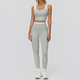 women Yoga Set 2 Piece Workout Tracksuit Bell-Bottom Tank Skirt Suit