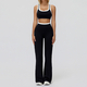 women Yoga Set 2 Piece Workout Tracksuit Bell-Bottom Tank Skirt Suit