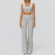 women Yoga Set 2 Piece Workout Tracksuit Bell-Bottom Tank Skirt Suit