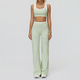 women Yoga Set 2 Piece Workout Tracksuit Bell-Bottom Tank Skirt Suit