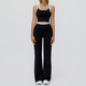 women Yoga Set 2 Piece Workout Tracksuit Bell-Bottom Tank Skirt Suit