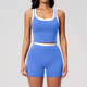 women Yoga Set 2 Piece Workout Tracksuit Bell-Bottom Tank Skirt Suit
