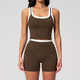 women Yoga Set 2 Piece Workout Tracksuit Bell-Bottom Tank Skirt Suit