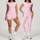 seamless Yoga Set 2 Piece Women Gym Outfit Tennis Skirt Leggings