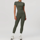 seamless Yoga Gym Set 2 Piece Women Sports Culottes Tennis Skirt Leggings Tank Shorts Suit