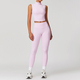 seamless Yoga Gym Set 2 Piece Women Sports Culottes Tennis Skirt Leggings Tank Shorts Suit