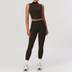 seamless Yoga Gym Set 2 Piece Women Sports Culottes Tennis Skirt Leggings Tank Shorts Suit