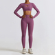 seamless Long Sleeve Yoga Set With High Waist Leggings