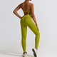 seamless Long Sleeve Yoga Set With High Waist Leggings