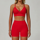 seamless Yoga Set 2/3 Pieces, Women's Gym Workout Long-Sleeved Jacket & Sports Bra