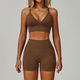 seamless Yoga Set 2/3 Pieces, Women's Gym Workout Long-Sleeved Jacket & Sports Bra