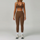 seamless Yoga Set 2/3 Pieces, Women's Gym Workout Long-Sleeved Jacket & Sports Bra