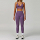 seamless Yoga Set 2/3 Pieces, Women's Gym Workout Long-Sleeved Jacket & Sports Bra