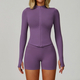 seamless Yoga Set 2/3 Pieces, Women's Gym Workout Long-Sleeved Jacket & Sports Bra