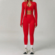 seamless Yoga Set 2/3 Pieces, Women's Gym Workout Long-Sleeved Jacket & Sports Bra
