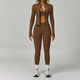 seamless Yoga Set 2/3 Pieces, Women's Gym Workout Long-Sleeved Jacket & Sports Bra