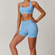 women's Yoga Set With Sports Bra, Jacket, Leggings, And Shorts