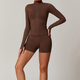 women's Yoga Set With Sports Bra, Jacket, Leggings, And Shorts