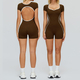 yoga Jumpsuit Shorts Backless Hollow Fitness Sportswear Workout Bodysuit