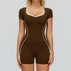 yoga Jumpsuit Shorts Backless Hollow Fitness Sportswear Workout Bodysuit