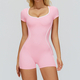 yoga Jumpsuit Shorts Backless Hollow Fitness Sportswear Workout Bodysuit