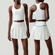 athletic 2-Piece Tennis Skirt Set With Skort And Sports Top