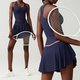 athletic 2-Piece Tennis Skirt Set With Skort And Sports Top